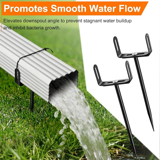 Downspout Bracket, Heavy Duty Size-Adjustable Storm-Proof Downpipe Bracket - Image 4