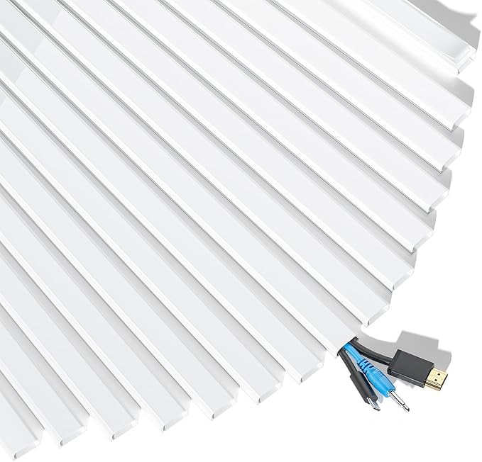 Yecaye 235in Wall Cord Hider for 2-3 Cords, W0.94in H0.47in, On-Wall Cord Cover - Image 7