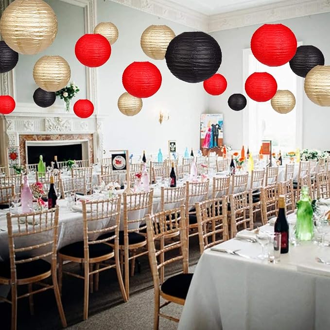 Paper Lanterns Decorative, Round Hanging Paper Lanterns Decorations - Image 6