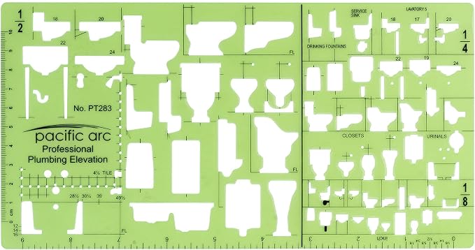 Pacific Arc Professional Plumbing Elevation Template Guide by PacificArc