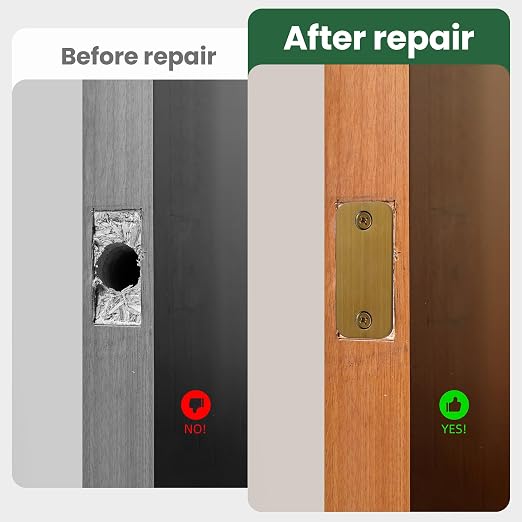 1" x 2-1/4" Door Hole Cover Plate, Stainless Steel Door Strike Filler Plate | 1 - Image 3