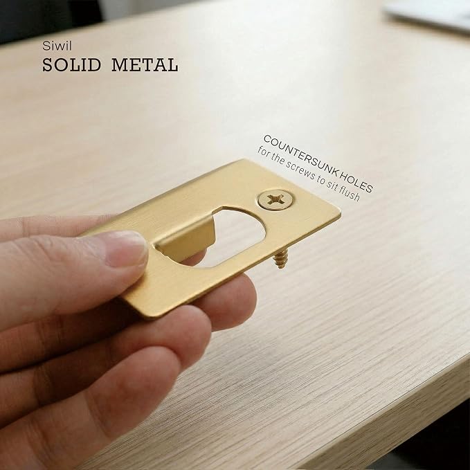 Deadbolt Strike Plate – Extended Lip Door Knob Strike Plate, Reinforced Door - Image 4