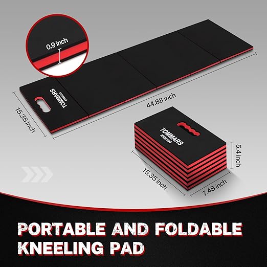 TOMMARS 0.9-Inch Thick Foldable Mechanic Kneeling Pad 44.88 Inches Unfolded - Image 2
