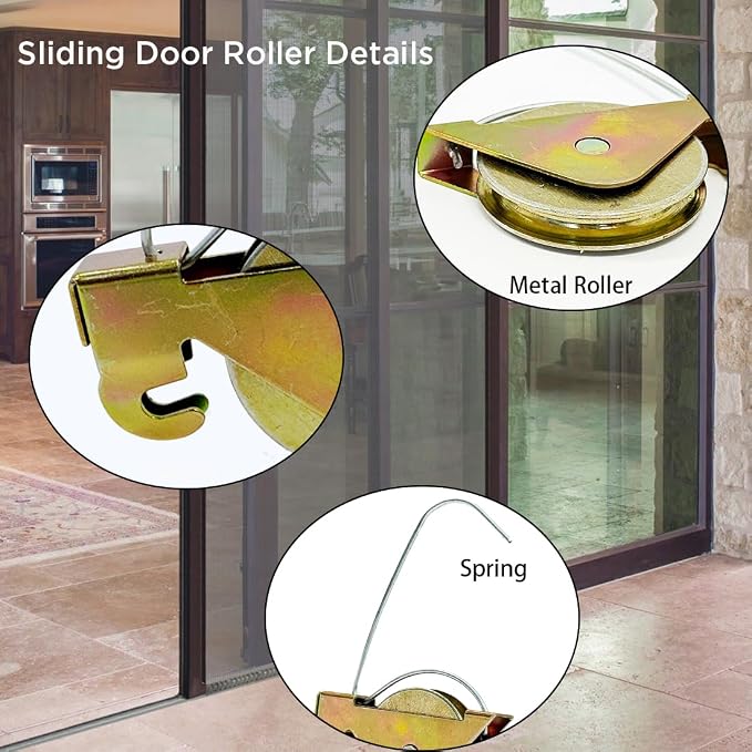 4pcs Sliding Screen Door Spring Tension Rollers Replacements - Image 6