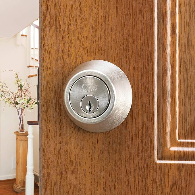 Design House 790634 Pro Series 2-Way, Round Corner Deadbolt Latch, Satin Nickel - Image 3