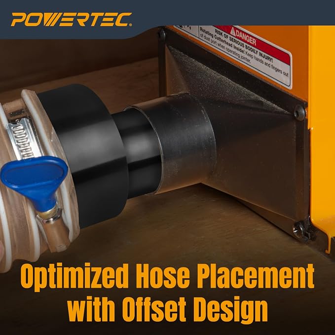 POWERTEC 70146V 4 Inch to 2-1/4 Inch Eccentric Reducer, Dust Collection Reducer - Image 3