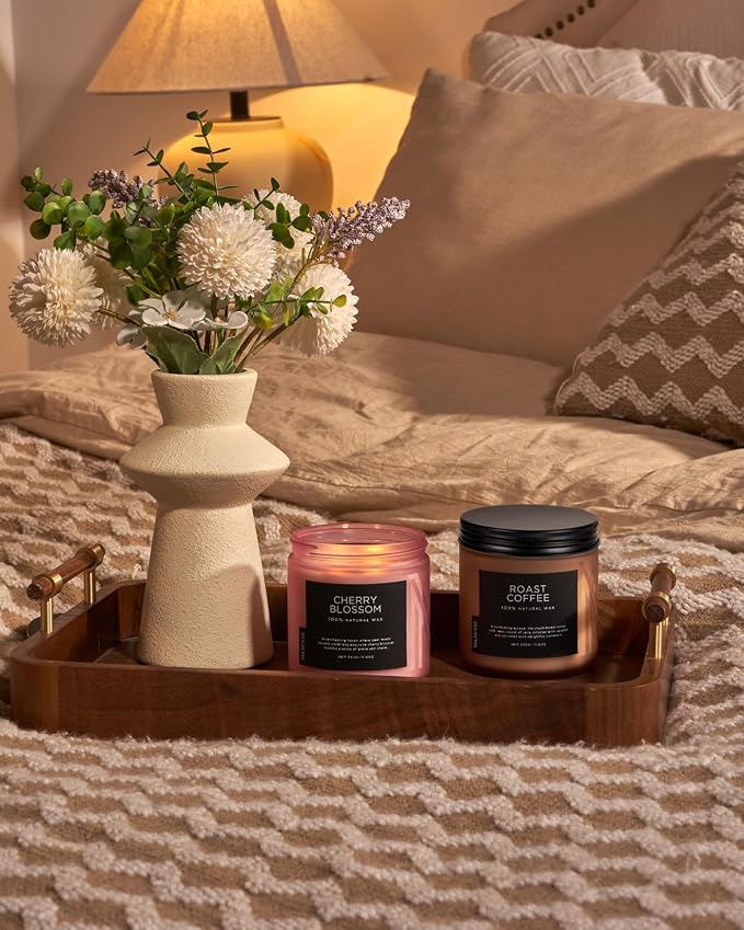 M&SENSE Cherry Blossom Home Scented Candles, 11.6oz Organic Soy Wax | 70-Hour - Image 7