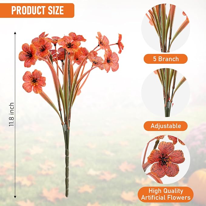 Powbrace 22 Pack Artificial Fall Flowers Mums - Image 8