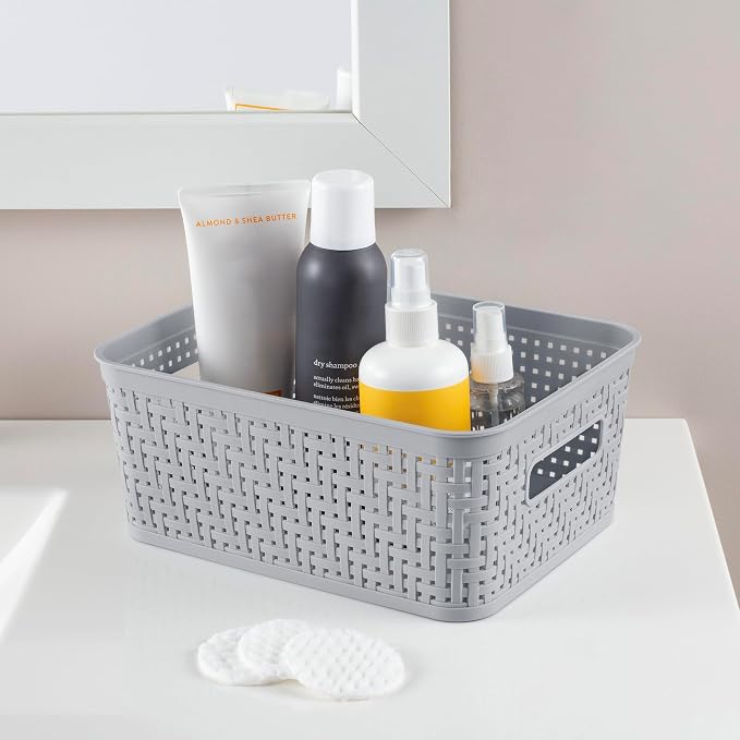 Sterilite 8 Pack Plastic Storage Bin Organization Containers, Small Baskets - Image 5