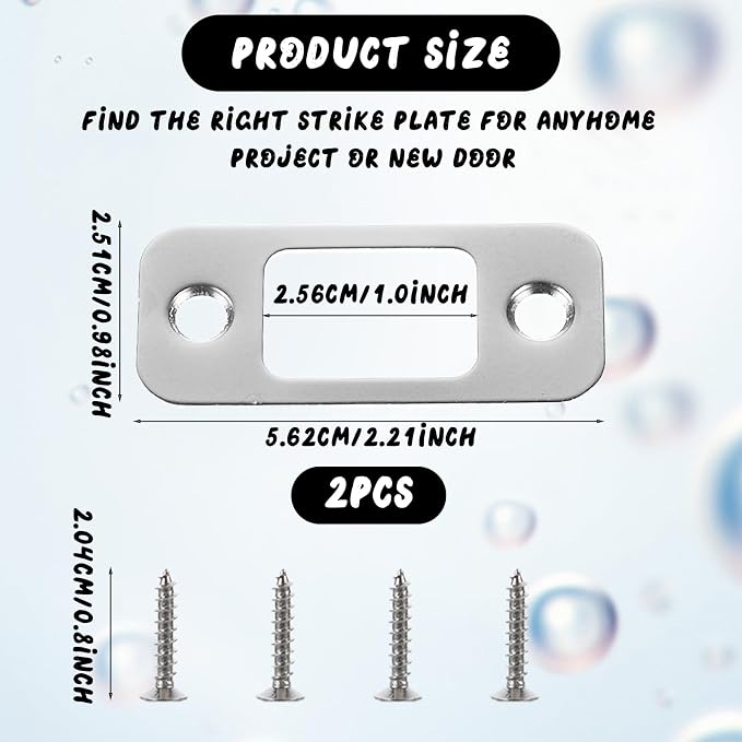 TIESOME 2 Pack Deadbolt Strike Plate - Image 2