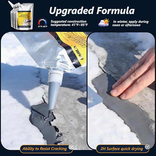 Concrete Crack Filler, 5 LB High Elasticity Cement Crack Filler, Self-Leveling - Image 5