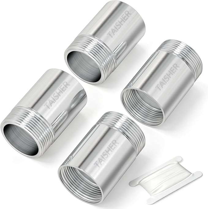 4pcs Thickened Nipple Cast Pipe 3/4" MNPT x 3/4" FNPT by TAISHER
