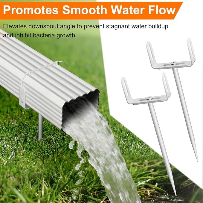 Downspout Bracket, Heavy Duty Size-Adjustable Storm-Proof Downpipe Bracket - Image 4