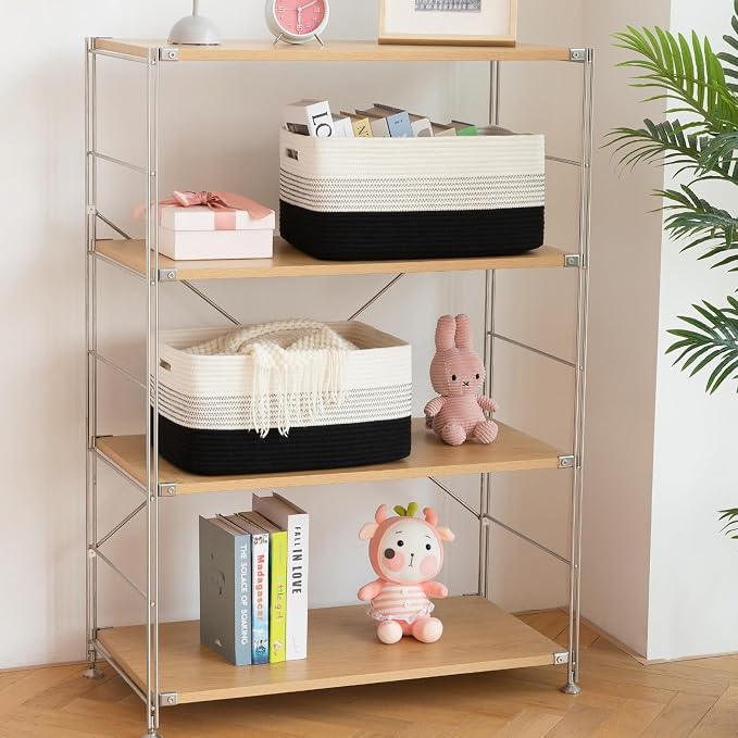 OIASKET Large Storage Basket for Organizing, Woven Rope Basket for Shelves - Image 6