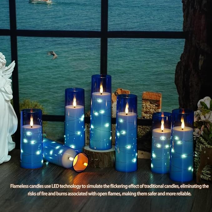 Nimiko Flickering Flameless LED Candles, Battery Operated Candles 9 Pcs - Image 5