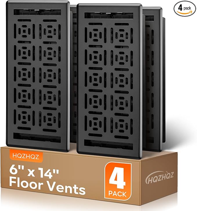 Floor Register 6x14, Heavy Duty Steel Walkable Floor Vent Covers, Adjustable by HQZHQZ