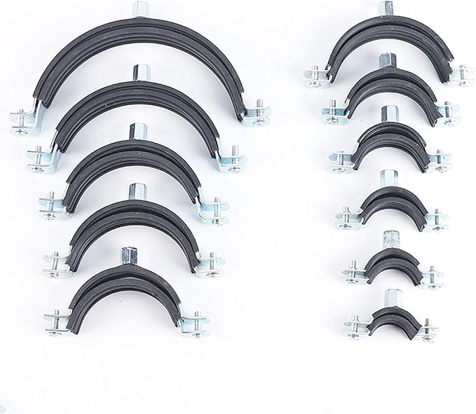 AKIHISA 10 Pack Split Ring Pipe Hanger Heavy Duty Adjustable Pipe Bracket Clamp - Image 7