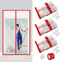 Preboun 1 Set Magnetic Dust Barrier Zipper Door Kit 4' x 7.5' Construction by Preboun