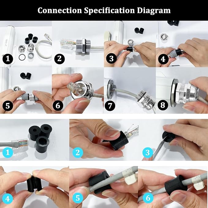 PROCET M22 Waterproof Cable Gland 2 Sets | Short, Copper - Image 7