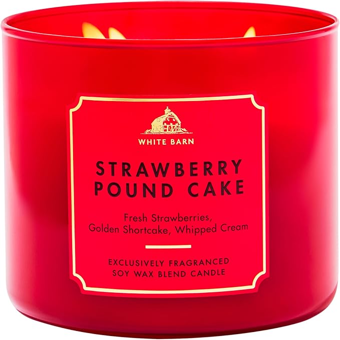 Bath & Body Works Strawberry Pound Cake 3-Wick Candle by BathBodyWorks