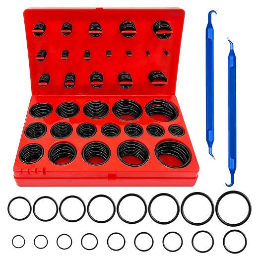 419 PCS O-Ring Assortment Kit, 32 Metric Sizes Nitrile Rubber O Rings, by GoalMad