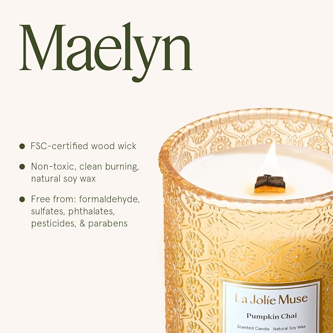 LA JOLIE MUSE Pumpkin Chai Scented Candles - Image 6