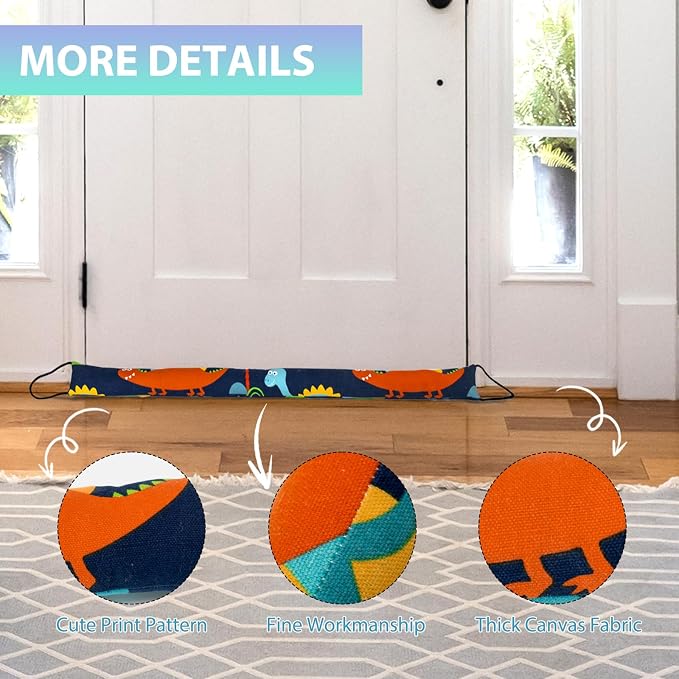 Weighted Door Draft Stopper, 2 Pack 32 Inch Under Door Blocker, Bottom of Door - Image 5