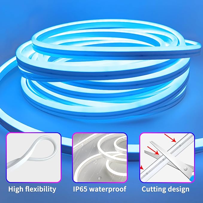 segrass 16.4FT DC24V RGB LED Neon Rope Lights - Image 6