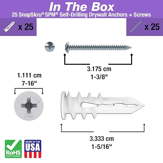 TOGGLER SnapSkru SP Drywall Anchors - Image 7