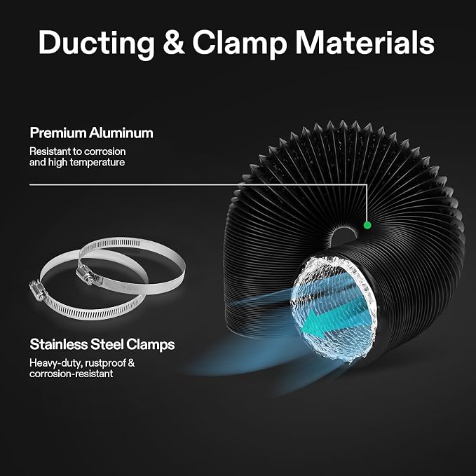 VIVOSUN 4 Inch 25 Feet Flexible Aluminum Ducting - Image 4