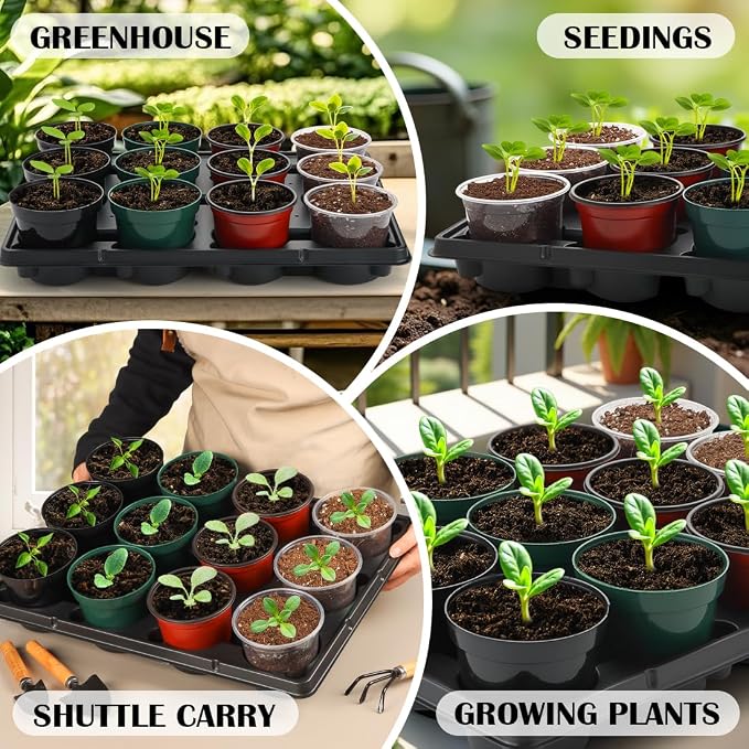 RooTrimmer 12 Cell Round Nursery Pot Trays Thickened Durable Seedling Pots - Image 6