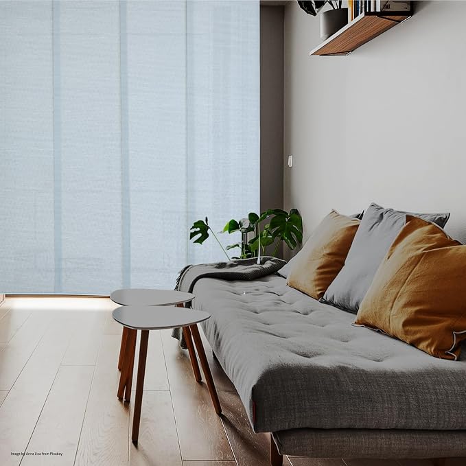 Replacement Fabric Panels for Sliding Glass Door, Fabric Only, Natural Woven - Image 3