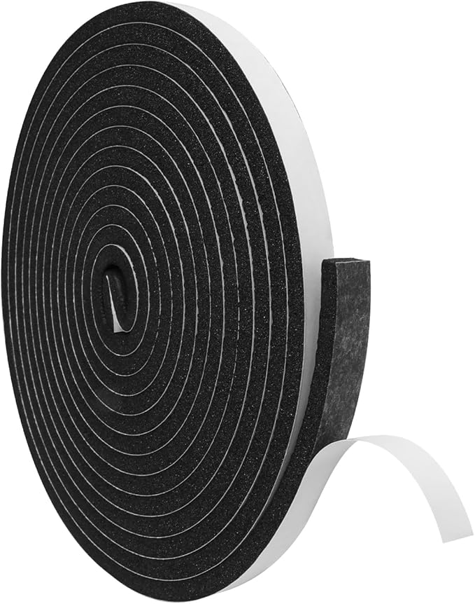 DGSL Foam Weather Stripping, 1/2" x1/4", 16.5Ft Door Window Seal Tape | Self by DGSL