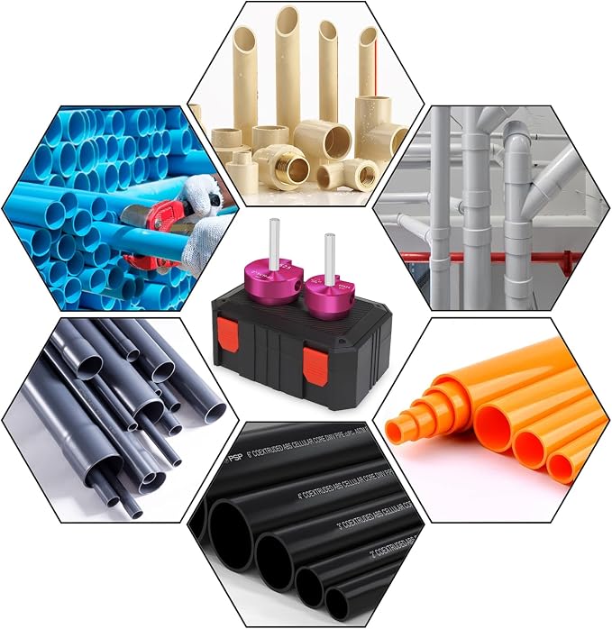 PVC Fitting Saver 1 1/2 & 2 Inch Head, PVC Pipe Reamer Socket Saver | Plastic - Image 7