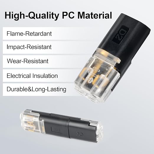 20Pcs LED Wire Connectors, 2 Pin Universal Compact Wire Terminals | No - Image 3