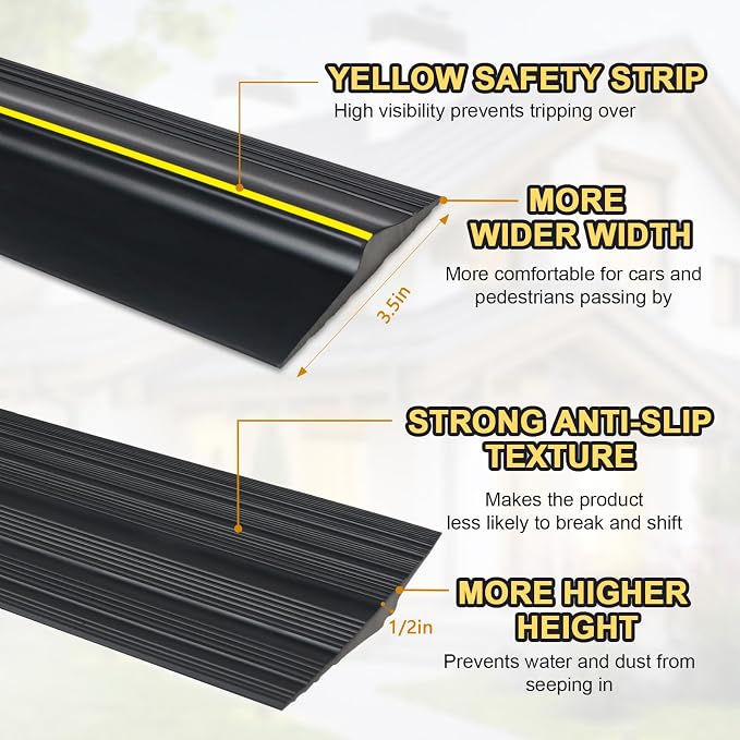 DGSL 20FT Garage Door Threshold Seal Strip, Waterproof Rubber | Universal - Image 3