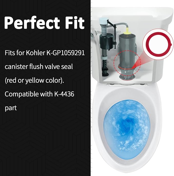 Flush Valve Seal for Kohler, Canister Flush Valve Toilet Tank Gasket - Image 6