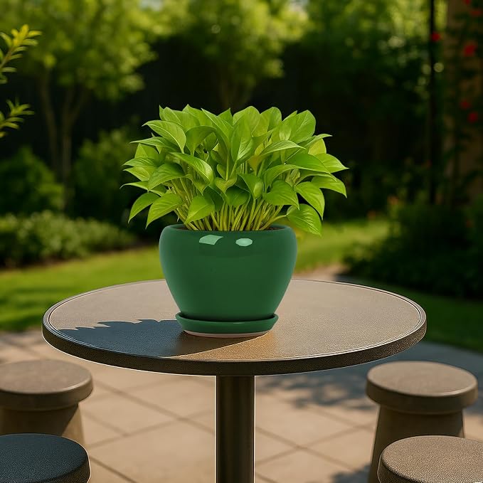 Deep Dream 6 Inch Plant Pots- Ceramic Planter Pot - Image 3