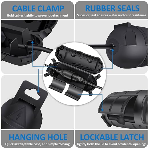 NineLeaf 2 Pack Outdoor Extension Cord Cover Waterproof, Weatherproof - Image 3