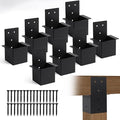 8 Pcs 4”x 4”Pergola Brackets, Post Top Rafter Brackets Wall Mount Support by AXWHYS
