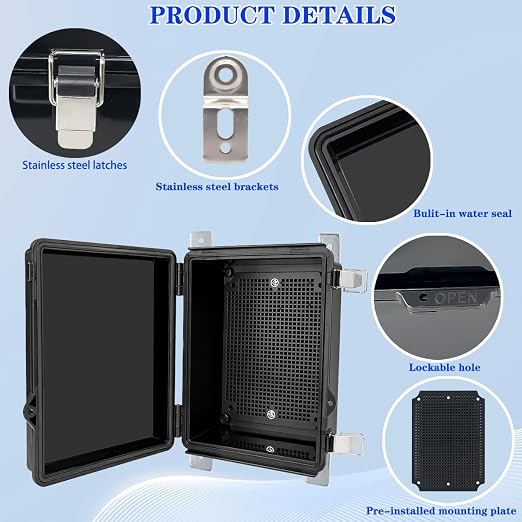 Outdoor Waterproof Electrical Box Junction Box Weatherproof IP67 ABS Plastic - Image 3