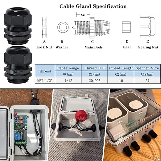 Zulkit Junction Box ABS Plastic Dustproof Waterproof IP65 Electrical Boxes - Image 6