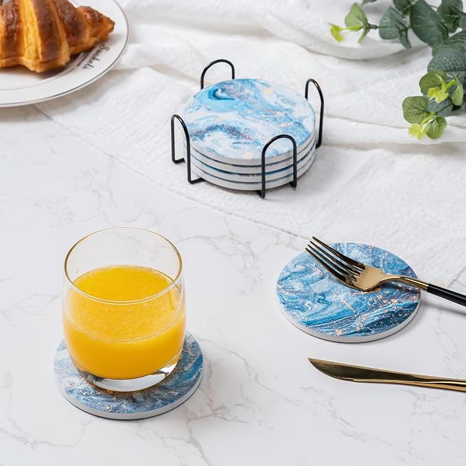 6Pcs Absorbent Coasters Set - Image 6