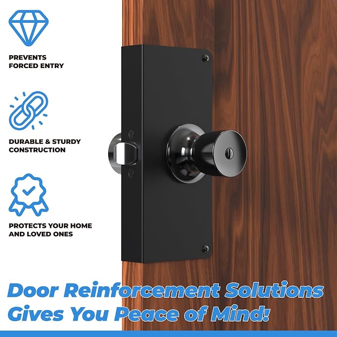 Black U 9585 Stainless Steel Lock and Door Reinforcement Plate - Image 6