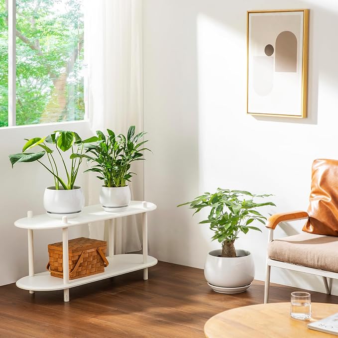 vancasso 3-Pack Ceramic Plant Pots, 7.3/9.6/11.6 Inch Indoor Planters - Image 9
