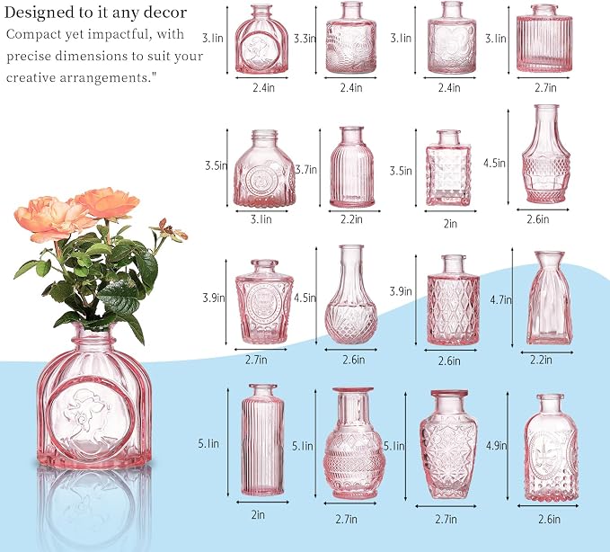 Glass Bud Vases Set of 64 - Image 6