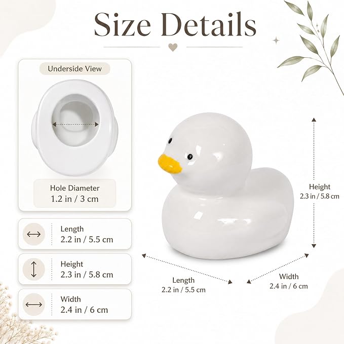 Duck Toilet Bolt Covers, Ceramic Toilet Bolt Caps - Image 3