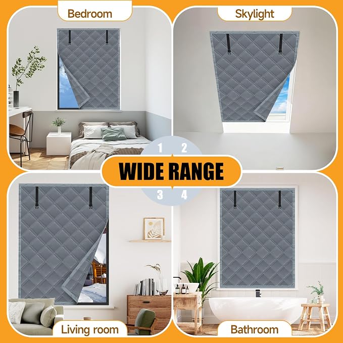 Winter Insulated Window Curtain 47"x63", Oxford Cloth Thermal Insulated Window - Image 6