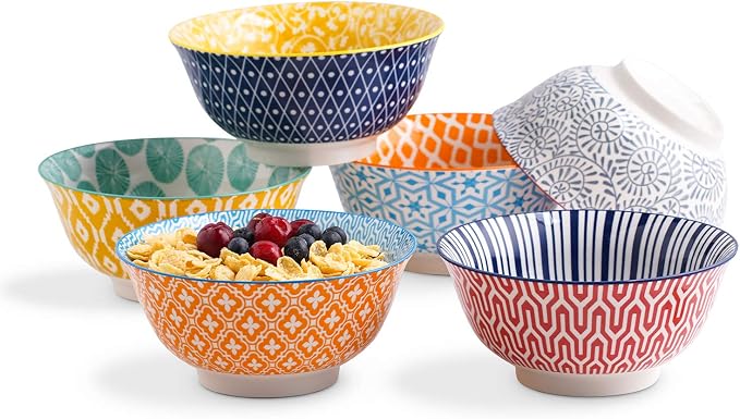 Selamica Porcelain 20oz Cereal Bowl Set by Selamica