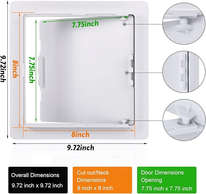 Access Panel 8x8 Inch, Wall & Ceiling Access Door - Image 2